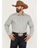 Image #1 - Gibson Men's Goldfield Floral Print Long Sleeve Western Pearl Snap Shirt , Steel, hi-res