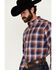 Image #2 - Ariat Men's Boot Barn Exclusive Presly Plaid Print Long Sleeve Button-Down Western Shirt - Big , Blue, hi-res