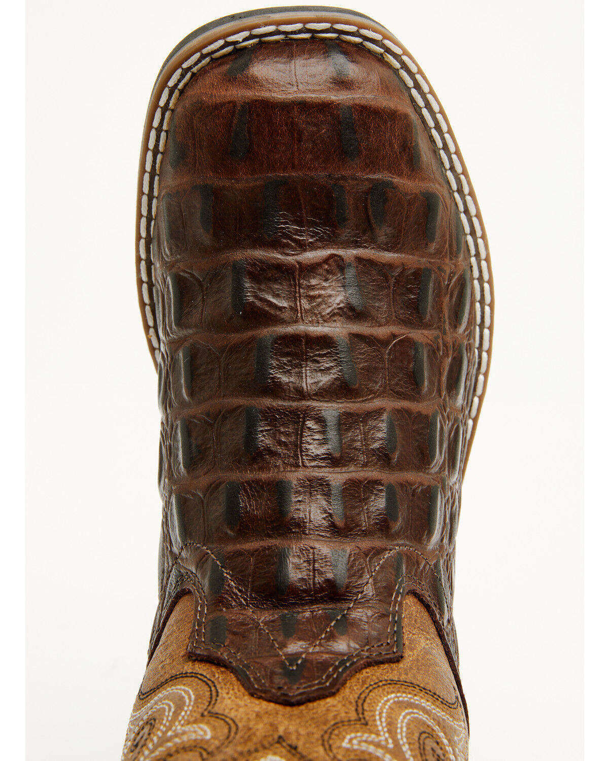 Image #6 - Cody James Boys' Dale Crocodile Print Western Boots - Broad Square Toe, Chocolate, hi-res