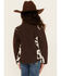 Image #4 - Cowgirl Hardware Girls Cow Print Softshell Jacket, Chocolate, hi-res