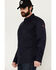 Image #2 - Hawx Men's FR Woven Long Sleeve Button-Down Work Shirt - Tall, Navy, hi-res
