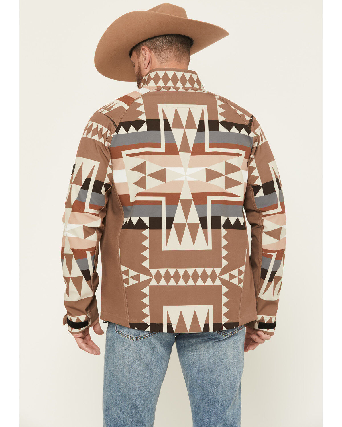Image #4 - RANK 45® Men's Cheneka Exploded Southeastern Print Softshell Jacket, Tan, hi-res