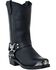 Image #1 - Dingo Eagle Harness Boots - Square Toe, Black, hi-res