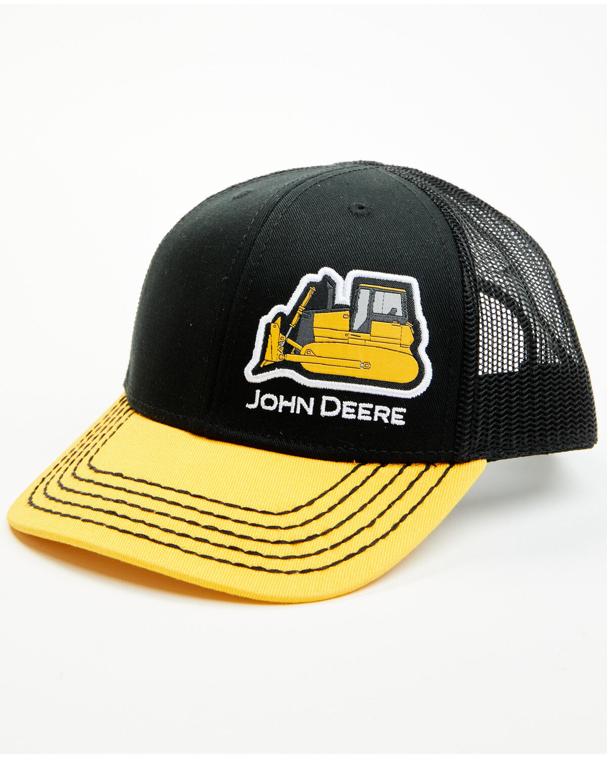 Image #1 - John Deere Boys' Logo Mesh Back Ball Cap, Yellow, hi-res