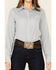 Image #3 - Cinch Women's ARENAFLEX Geo Print Long Sleeve Button Down Western Core Shirt , Light Blue, hi-res