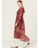 Image #2 - Beyond The Radar Women's Floral Print Crochet Trim Midi Dress, Multi, hi-res
