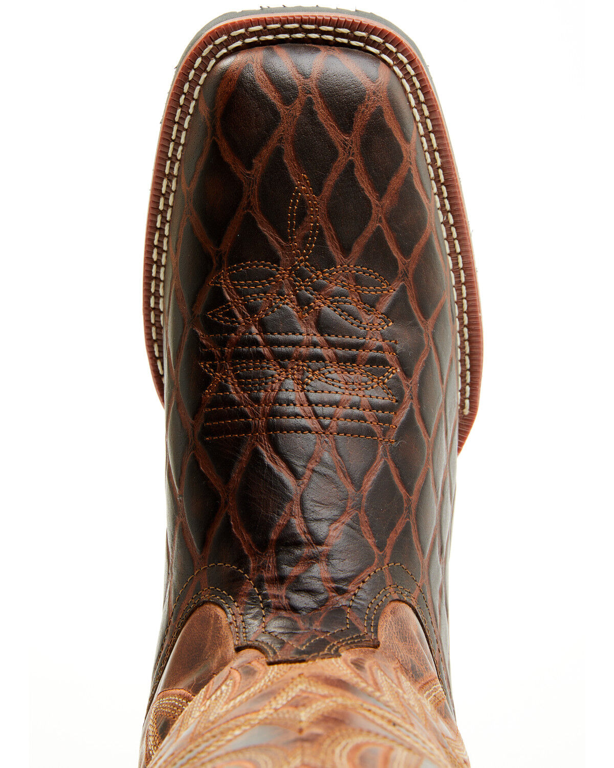 Image #6 - Laredo Men's Western Boots - Broad Square Toe, Brown, hi-res