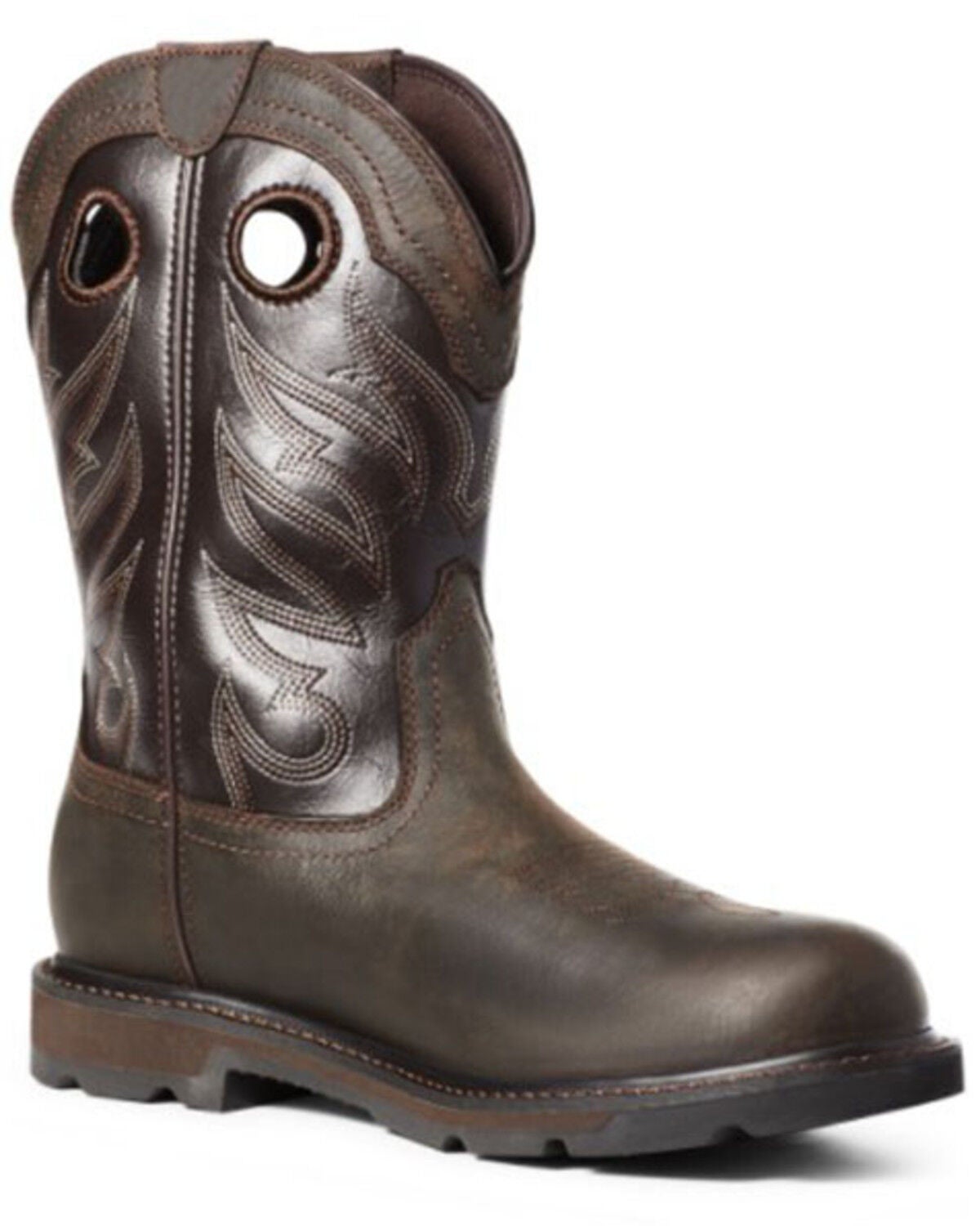 Ariat Men's Groundwork Western Work Boots - Soft Toe, Brown, hi-res