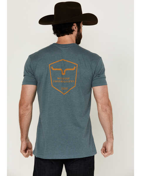 Kimes Ranch Men's Shielded Logo Short Sleeve Graphic T-Shirt , Indigo, hi-res