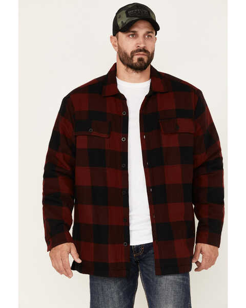 Image #1 - North River Men's Heavyweight Fleece Lined Flannel Shirt, Red, hi-res