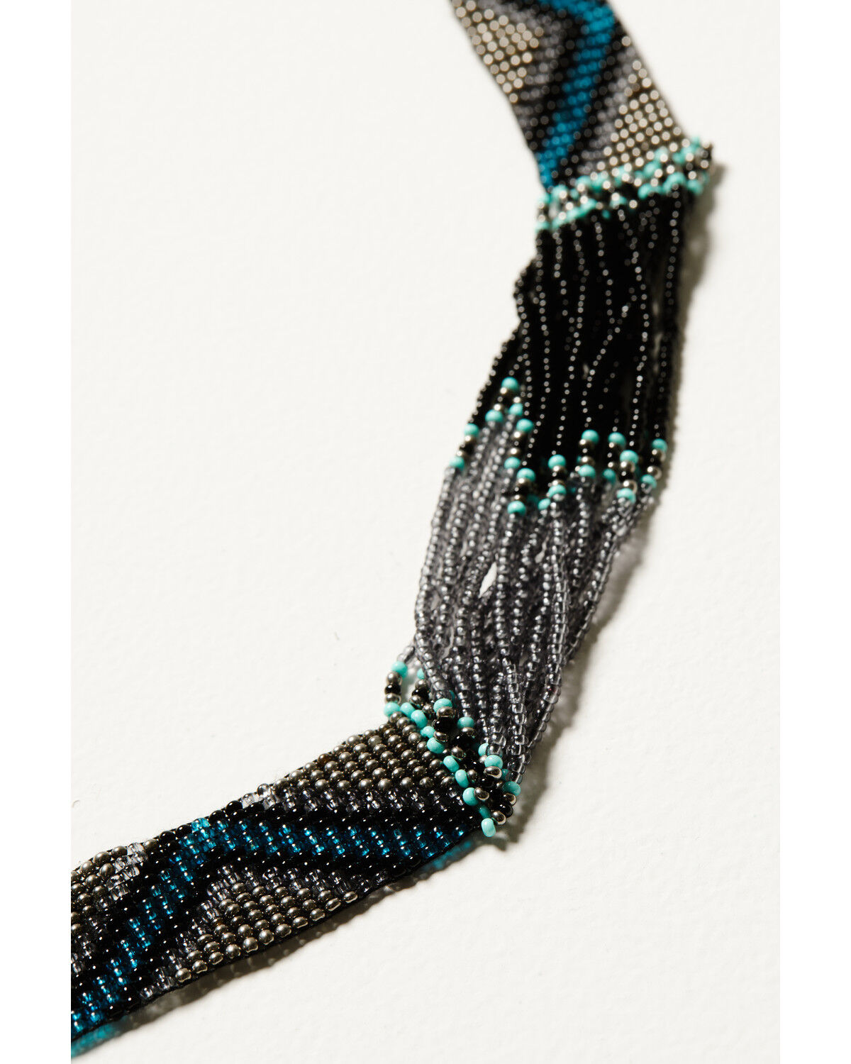Image #2 - Shyanne Women's Deep Teal Enchanted Forest Beaded Necklace, Pewter, hi-res