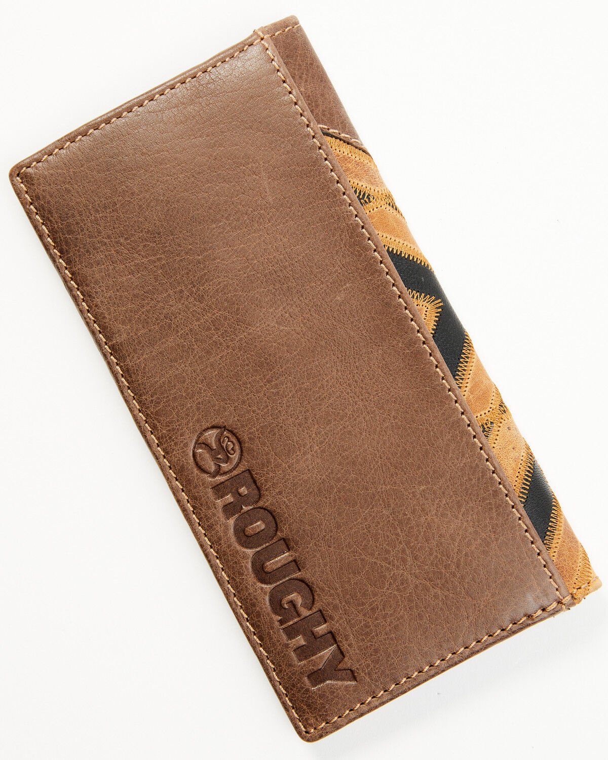 Image #3 - Hooey Men's Brown Patchwork Overlay Rodeo Wallet, Brown, hi-res
