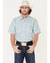 Image #1 - Cody James Men's Wagon Southwestern Print Short Sleeve Western Snap Shirt , White, hi-res