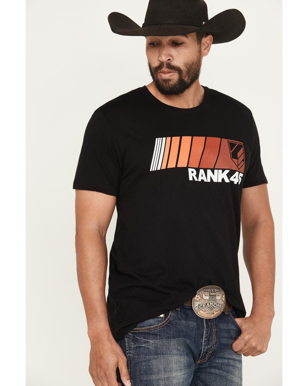 Image #2 - RANK 45® Men's Pole Position Short Sleeve Graphic T-Shirt, Black, hi-res