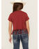 Image #4 - Shyanne Girls' Can't Be Tamed Fringe Graphic Tee, Brick Red, hi-res