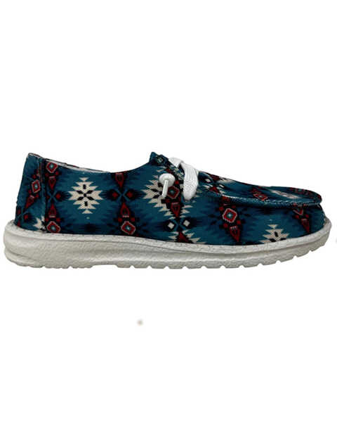 Very G Women's Cheyenne 2 Western Casual Shoes - Moc Toe, Blue, hi-res
