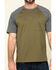 Image #4 - Hawx Men's Olive Midland Short Sleeve Baseball Work T-Shirt, Olive, hi-res
