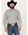 Image #1 - Cinch Men's Paisley Print Long Sleeve Button-Down Western Shirt, White, hi-res