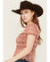 Image #2 - Ash & Violet Women's Floral Peasant Top, Rust Copper, hi-res