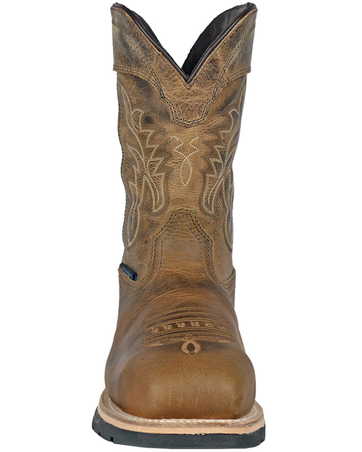 Image #4 - Hoss Men's Distressed Pull-On Waterproof Work Boots - Composite Toe, Brown, hi-res