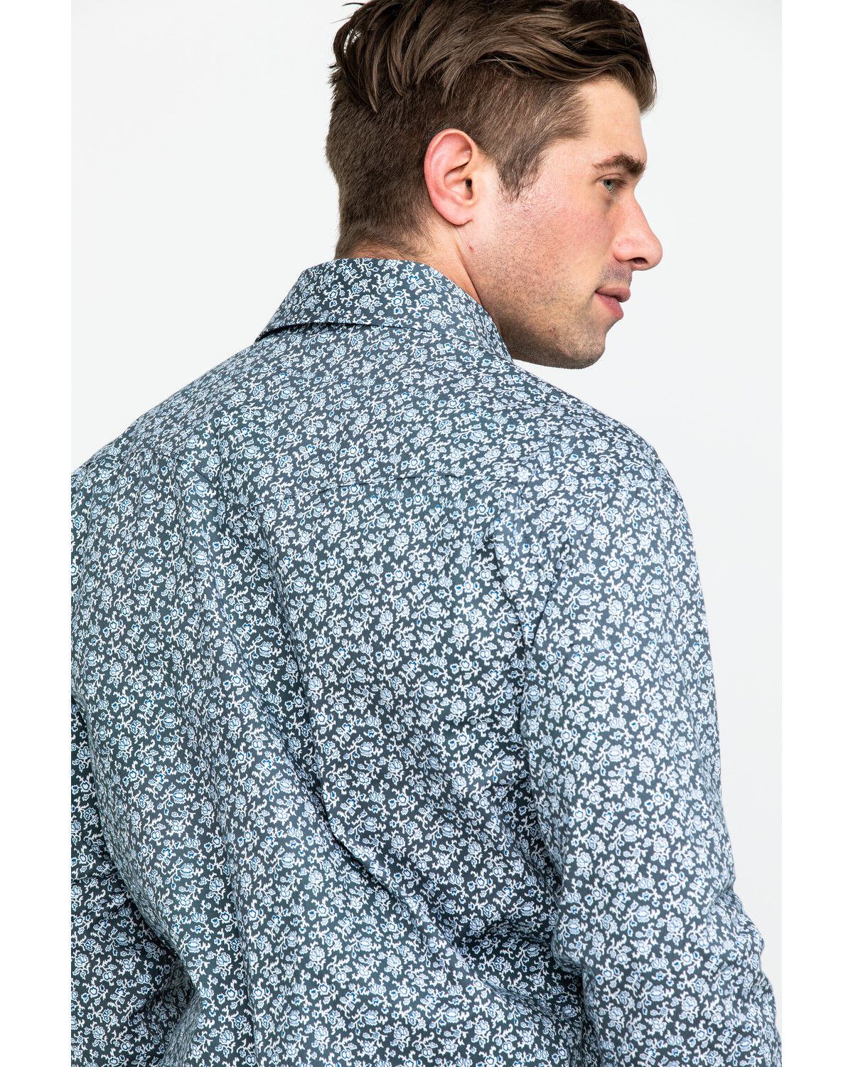 Image #5 - Rough Stock By Panhandle Men's Langunita Vintage Print Long Sleeve Western Shirt, Grey, hi-res