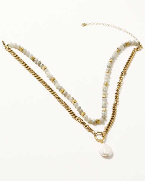 Shyanne Women's Sierra Winter Pearl Drop Necklace , Multi, hi-res