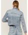 Image #4 - Cleo + Wolf Women's Wilshire Cropped Oversized Denim Jacket, Light Wash, hi-res