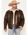 Image #1 - Cripple Creek Men's Sherpa Lined Concealed Carry Trucker Jacket, Brown, hi-res