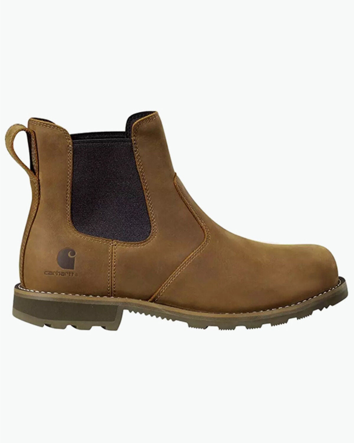 Carhartt Men's Frontier Water Resistant Chelsea Work Boots - Steel Toe, Brown, hi-res