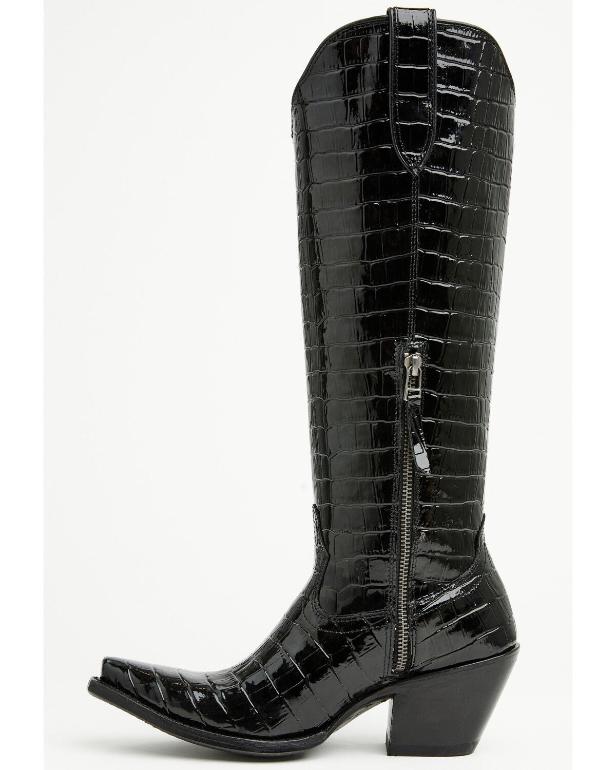 Image #3 - Ariat Women's Casanova Crocodile Print Tall Western Boots - Snip Toe, Black, hi-res
