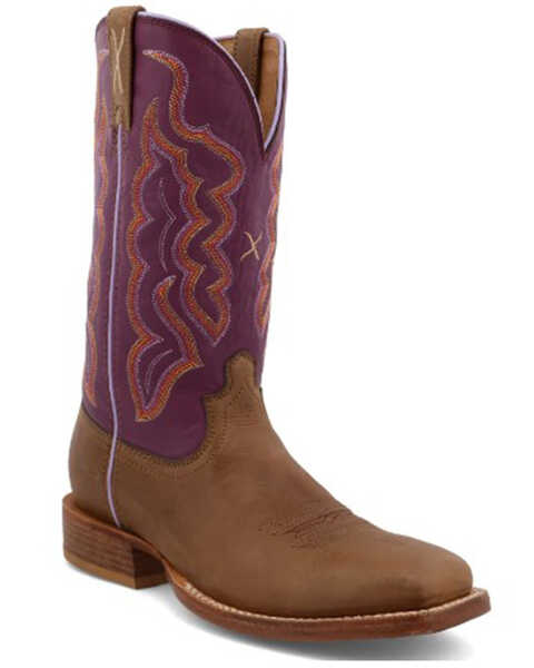 Twisted X Women's 11" Tech X Western Boots - Broad Square Toe, Purple, hi-res