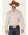 Image #1 - Cinch Men's Tencel Mini Stripe Long Sleeve Button-Down Western Shirt, Beige/khaki, hi-res