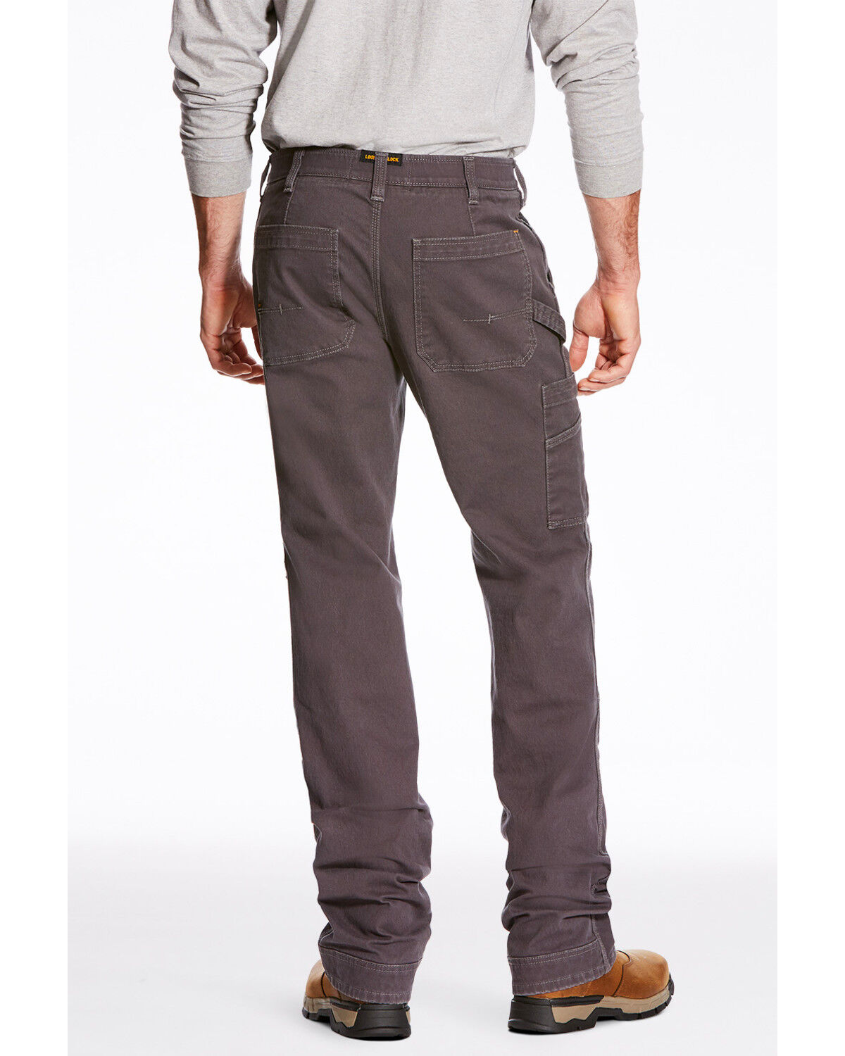 Image #1 - Ariat Men's Rebar M4 Washed Twill Dungaree Work Pants, Grey, hi-res
