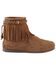 Minnetonka Women's Back Zipper Ankle Moccasins - Moc Toe, Dusty Brn, hi-res