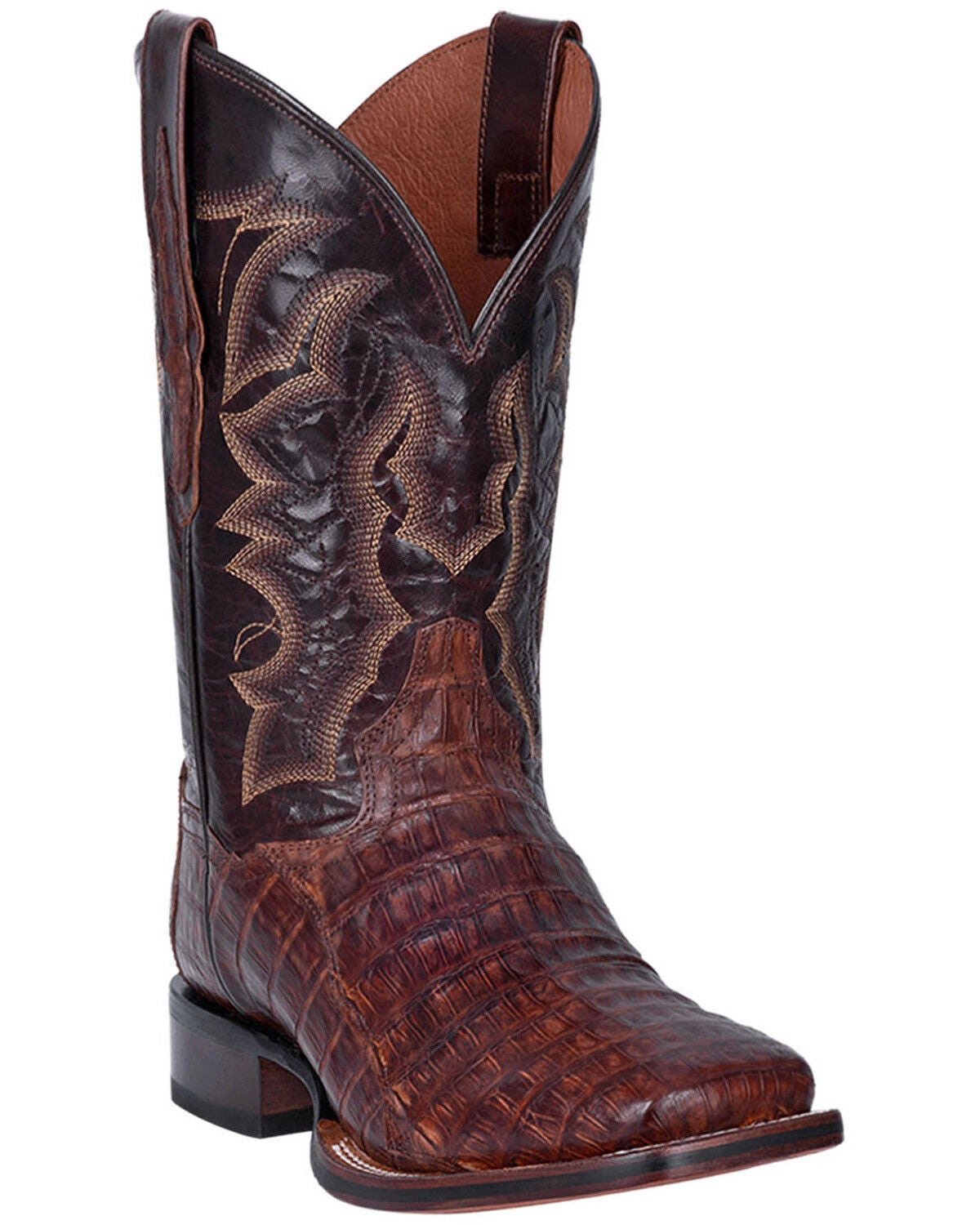 Dan Post Men's Kingsly Western Boots - Broad Square Toe, Brown, hi-res