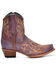 Image #2 - Corral Women's Embellished Western Booties - Snip Toe, Violet, hi-res