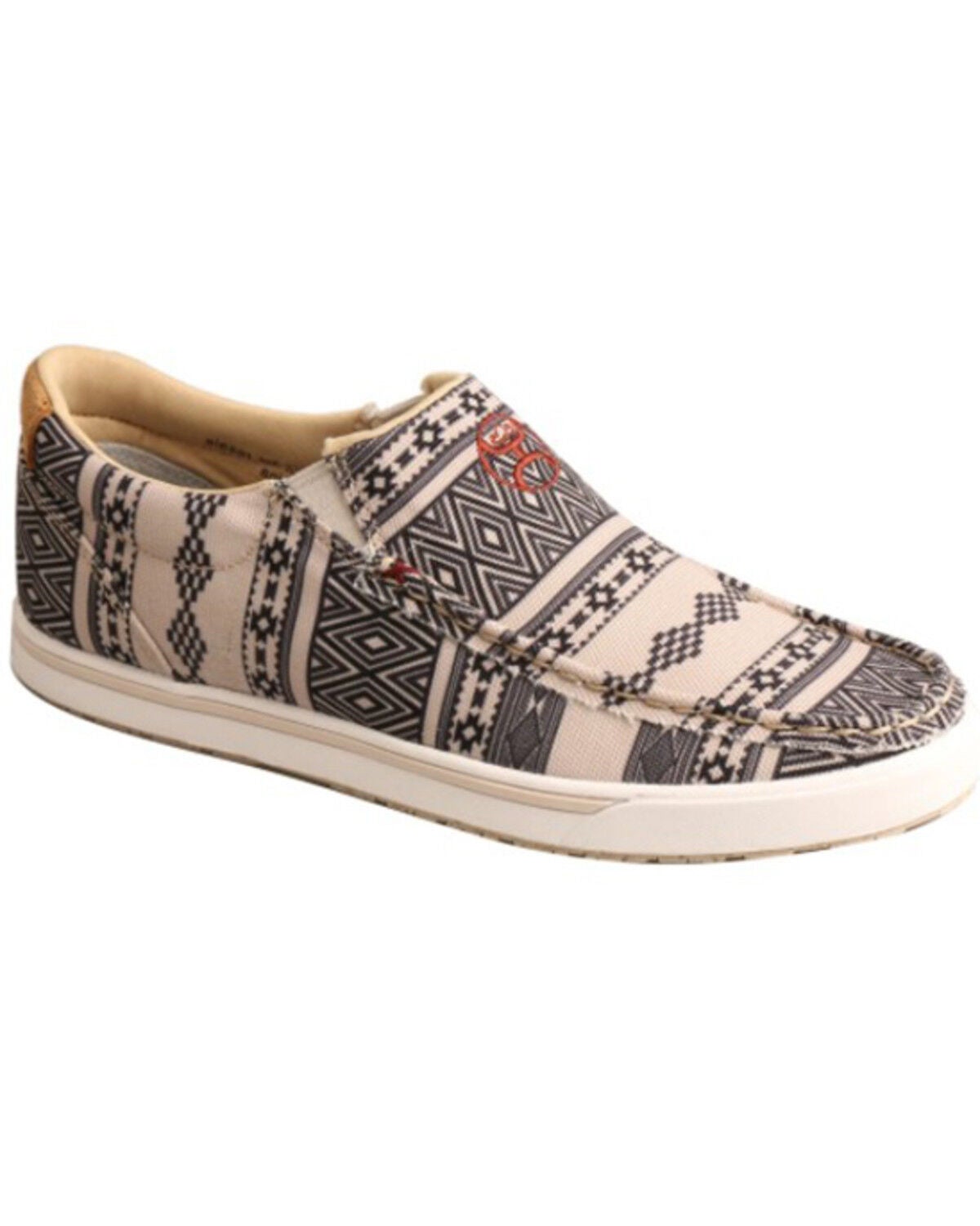 Hooey by Twisted X Women's Southwestern Print Casual Slip-On Lopers, Beige/khaki, hi-res