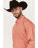 Image #2 - Wrangler Men's Classic Medallion Print Long Sleeve Button-Down Western Shirt , Red, hi-res