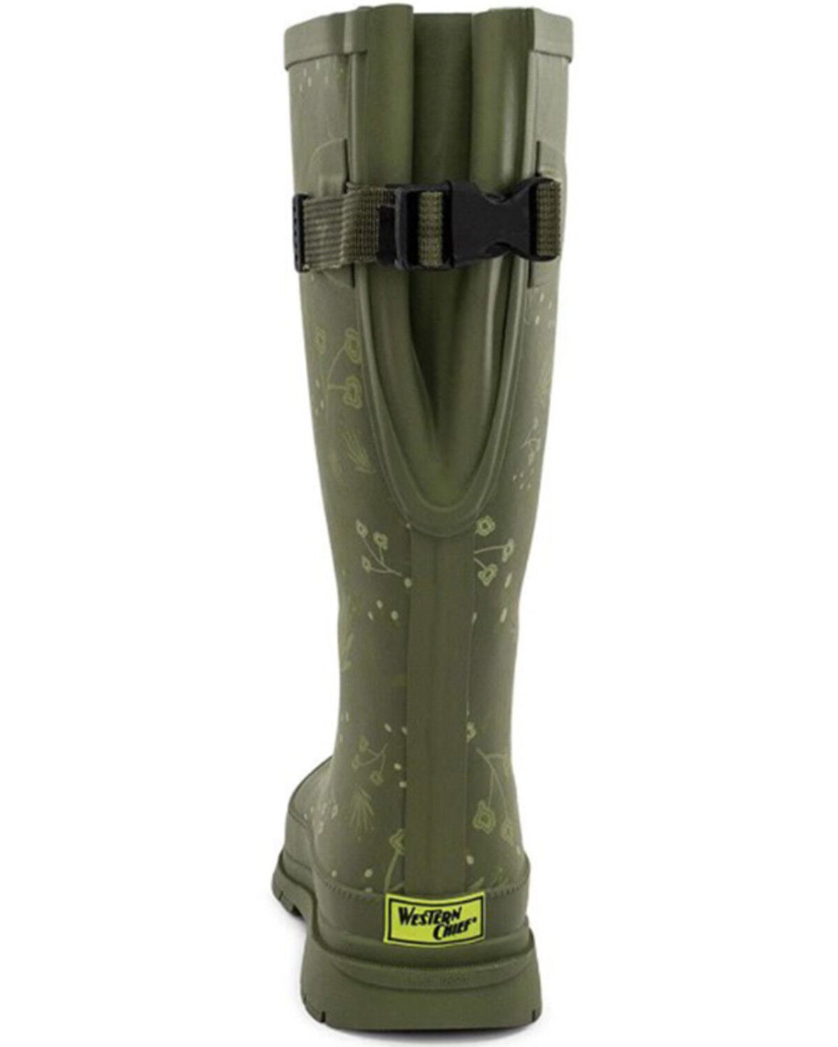 Image #5 - Western Chief Women's Flowered Medley Tall Rain Boots - Round Toe, Green, hi-res