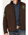Image #3 - Cowboy Hardware Men's Mexico Flag Bull Softshell Zip Jacket, Chocolate, hi-res