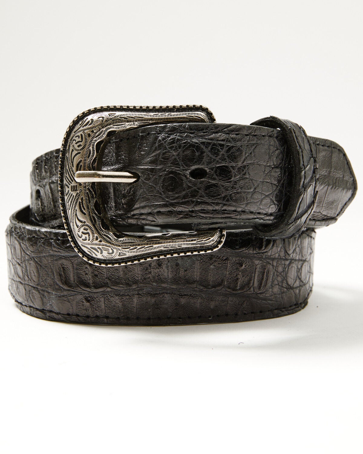 Image #1 - Cody James Men's Amarillo Exotic Caiman Leather Belt, Black, hi-res