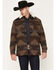 Image #1 - Cody James Men's Edward Southwestern Print Wool Sherpa Lined Jacket, Chocolate, hi-res