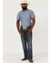 Image #2 - Pendleton Men's Carson Chambray Dobby Short Sleeve Button Down Western Shirt , Blue, hi-res