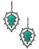 Image #1 - Lainey Wilson Women's Stone Drop Earrings, Silver, hi-res