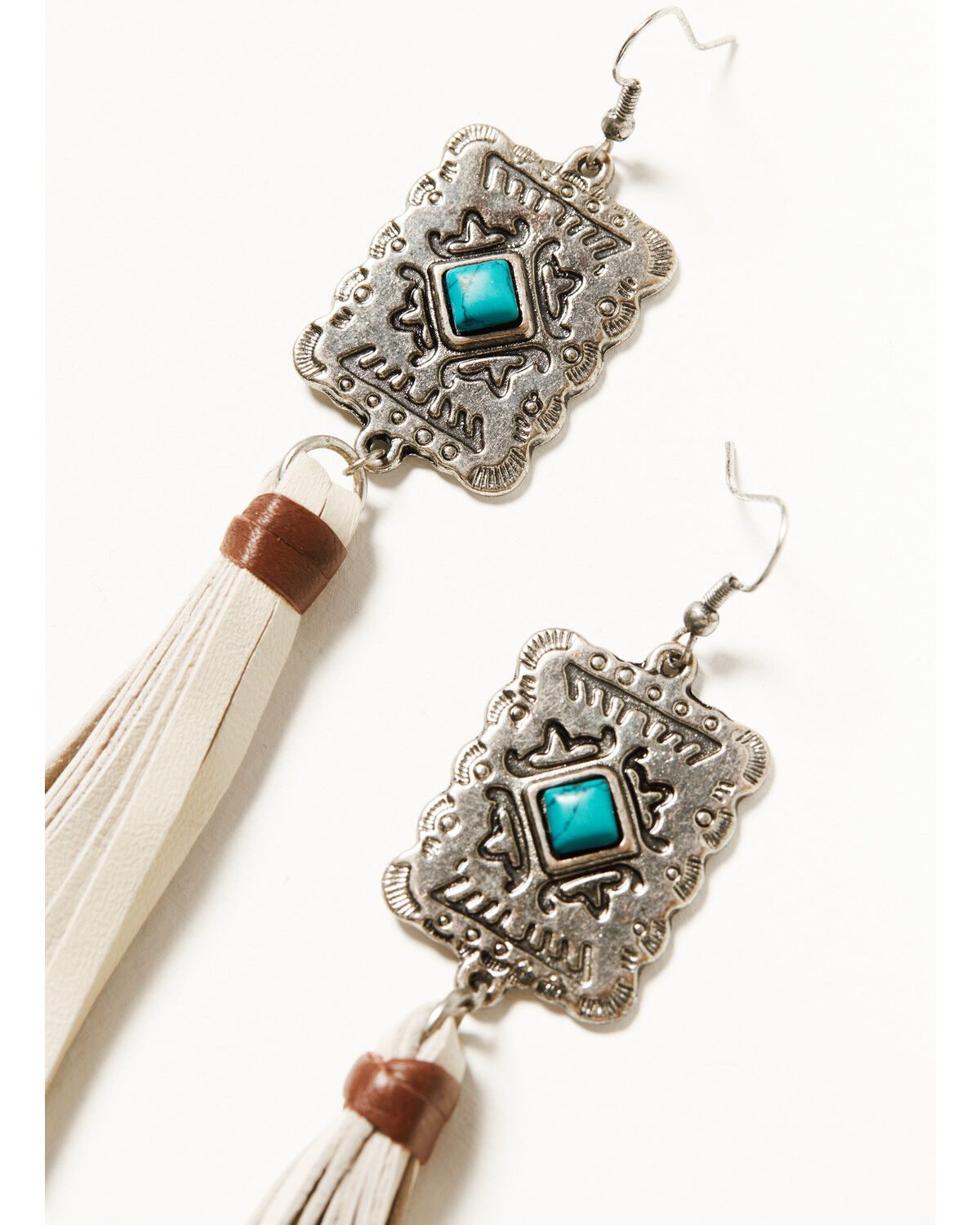 Image #2 - Idyllwind Women's Camilla Concho Fringe Earrings, Silver, hi-res