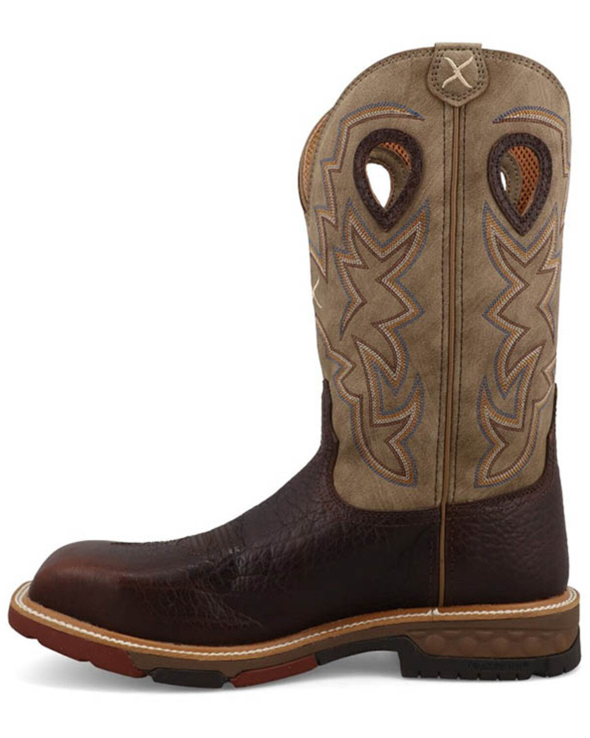 Image #3 - Twisted X Men's 12" Western Work Boots - Composite Toe, Dark Brown, hi-res