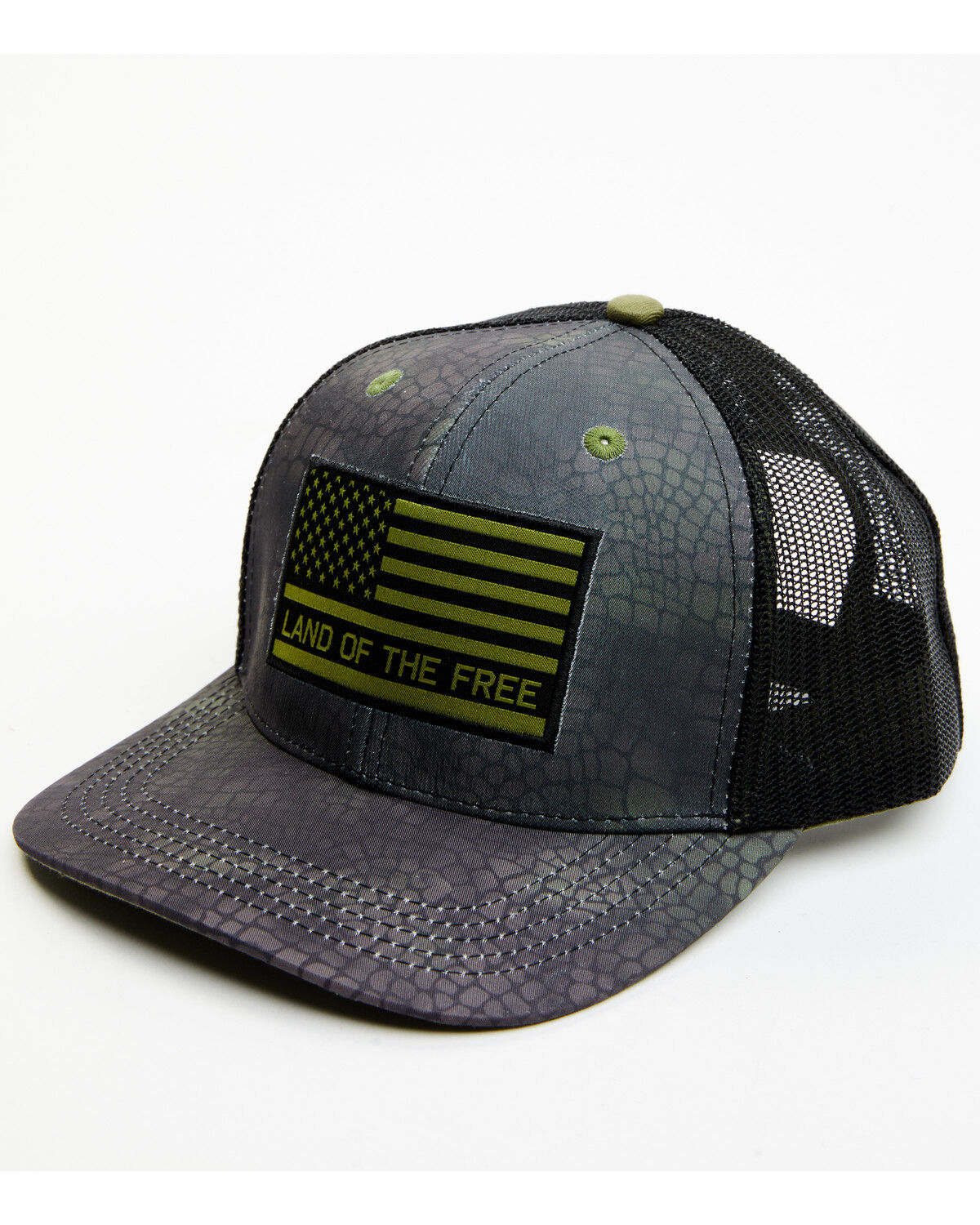 Image #1 - Kerusso Men's Land Of The Free Ball Cap, Black, hi-res