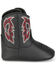Image #2 - Justin Infant Boys' Baby Canter Western Boots - Broad Square Toe, Black, hi-res