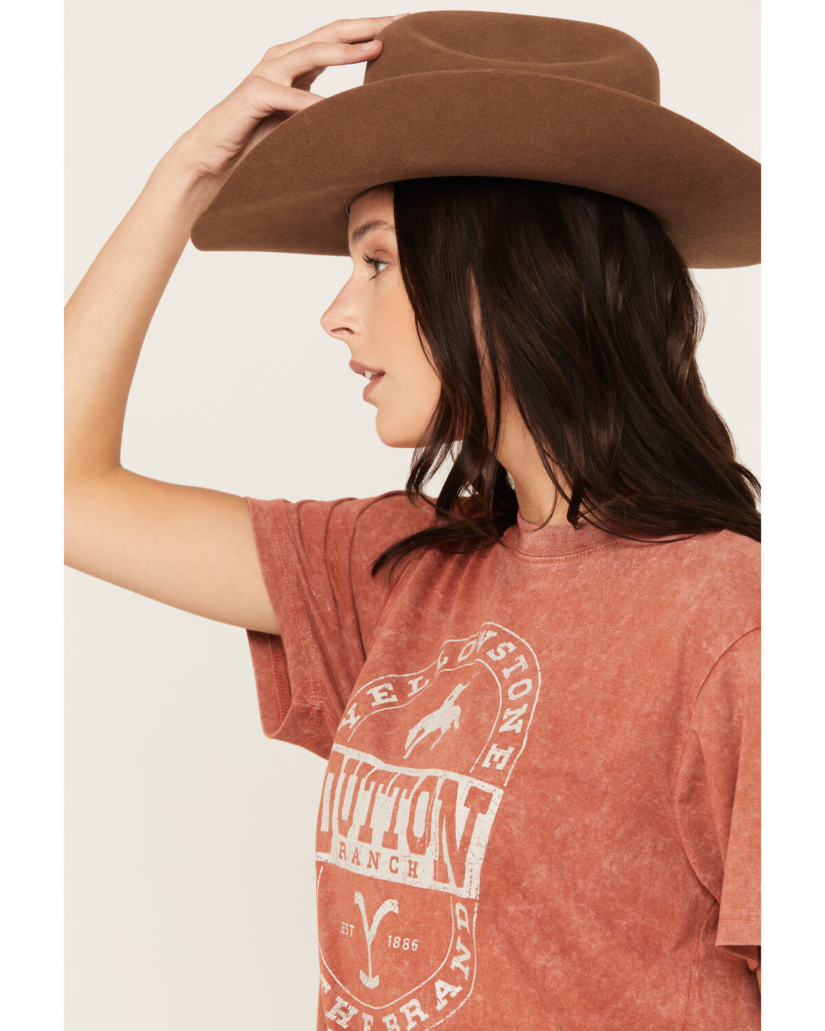 Image #2 - Paramount Network's Yellowstone Women's For The Brand Short Sleeve Graphic Tee, Rust Copper, hi-res