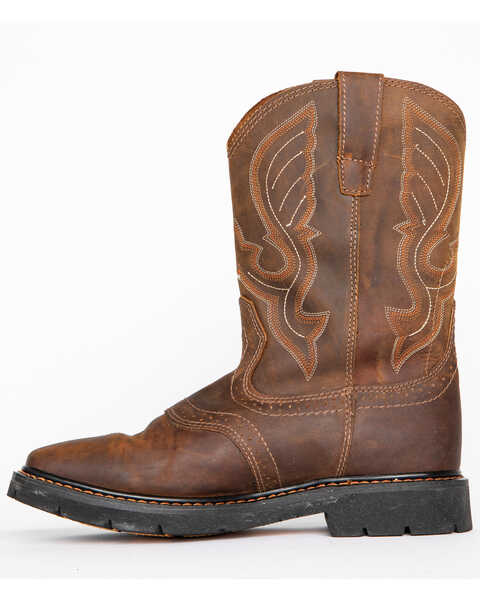 Image #5 - Cody James Men's Western Work Boots - Square Toe, Brown, hi-res